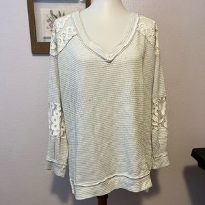 ⚡️Lace waffle long sleeve⚡️